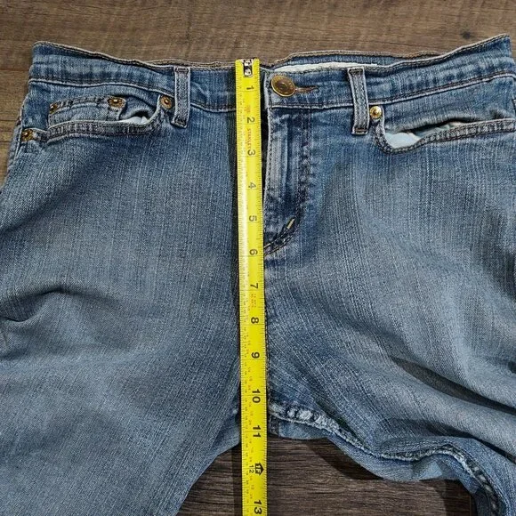 Thrashed Distressed DKNY Boot Cut Cotton Spandex Fits 30x30 size 10 - Picture 9 of 15